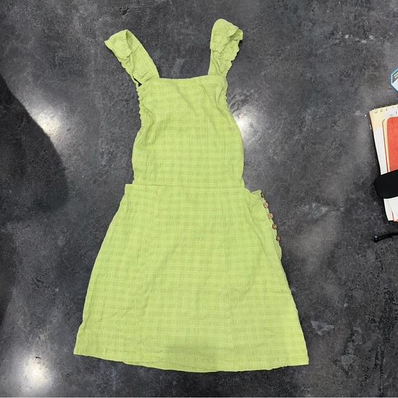 NWT Free People Beyond Chic Mini Dress Misty Path Green Endless Summer - Picture 3 of 8